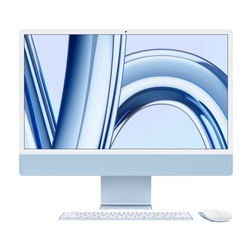 iMac 24 дюйма M3 8 ядер CPU 8 ядер GPU голубой