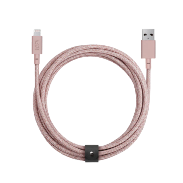 Кабель Native Union Belt XL USB/Lightning 3 метра розовый цвет