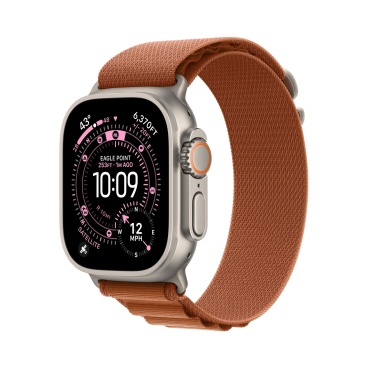 Apple Watch Ultra 3 Natural Titanium c ремешком Alpine терракотового цвета