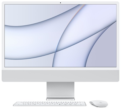 iMac 24 дюйма серебристый M1 8 ядер CPU 7 ядер GPU