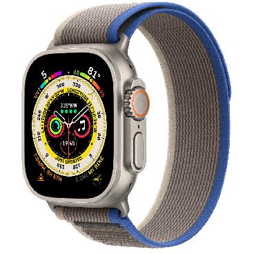 Apple Watch Ultra 49 мм c серым нейлоновым браслетом