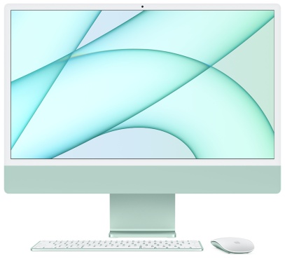 iMac 24 дюйма зелёный M1 8 ядер CPU 8 ядер GPU