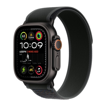 Apple Watch Ultra Black Titanium c ремешком Trail черного цвета