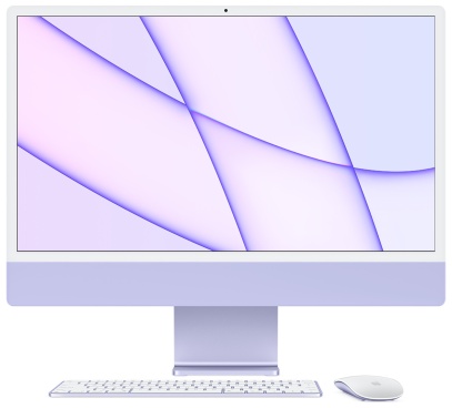 iMac 24 дюйма фиолетовый M1 8 ядер CPU 8 ядер GPU