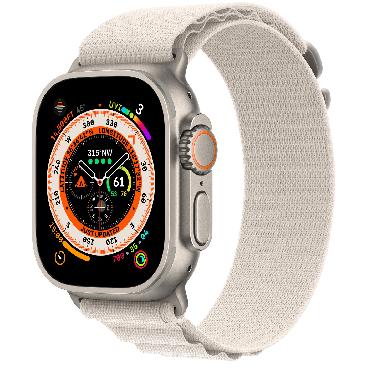 Apple Watch Ultra 49 мм c альпийским браслетом цвета «сияющая звезда»