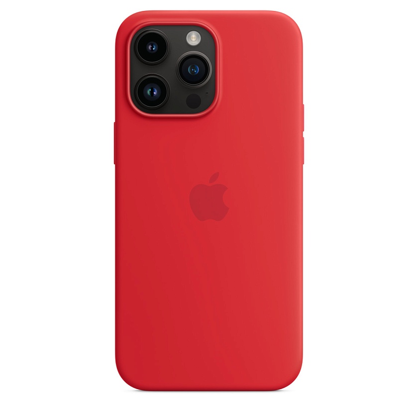 Силиконовый чехол Apple для iPhone 14 Pro Max красного цвета