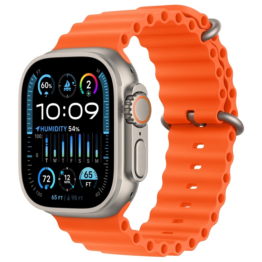 Apple Watch Ultra 2-го поколения 49 мм c ремешком Ocean оранжевого цвета