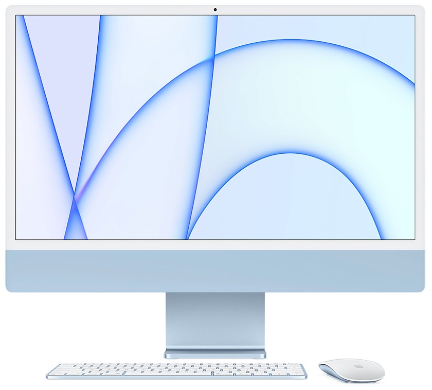 iMac 24 дюйма синий M1 8 ядер CPU 8 ядер GPU