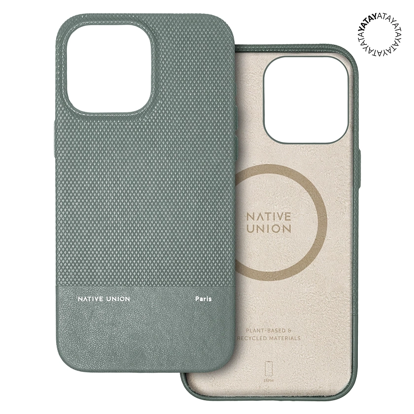 Защитный чехол Native Union Classic Case для iPhone 15 Pro Max с поддержкой MagSafe зелёный