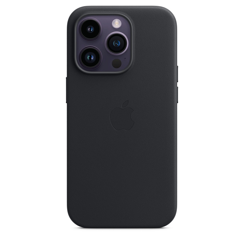 Кожаный чехол Apple для iPhone 14 Pro Max цвета «тёмная ночь»