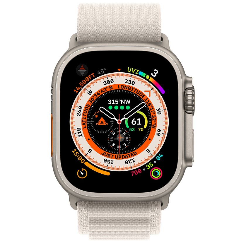 Apple Watch Ultra 49 мм c альпийским браслетом цвета «сияющая звезда»