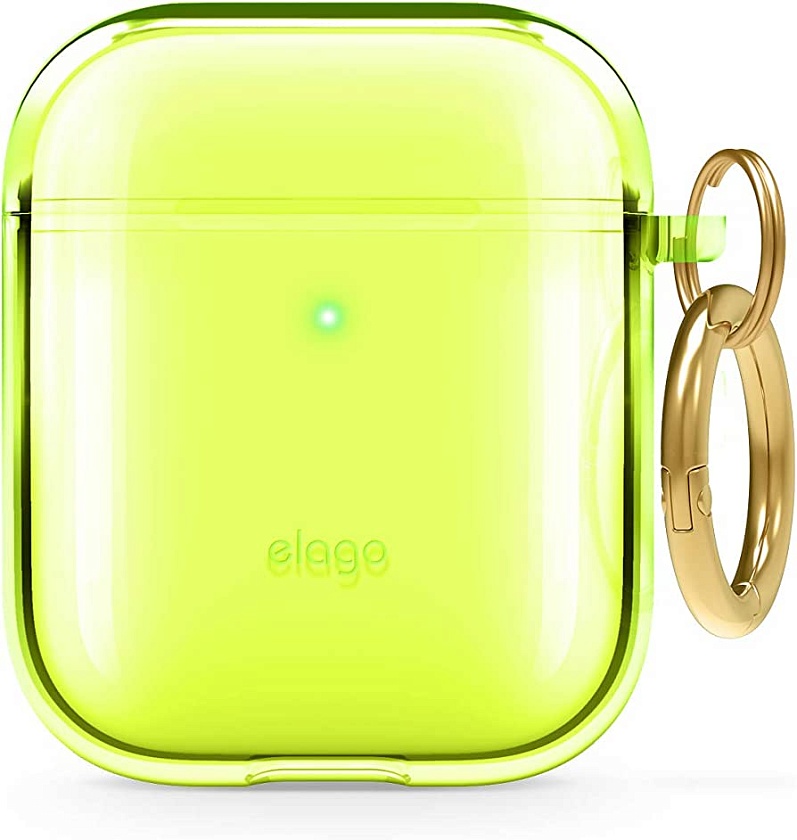 Чехол Elago Clear Case Neon Yellow для AirPods 2