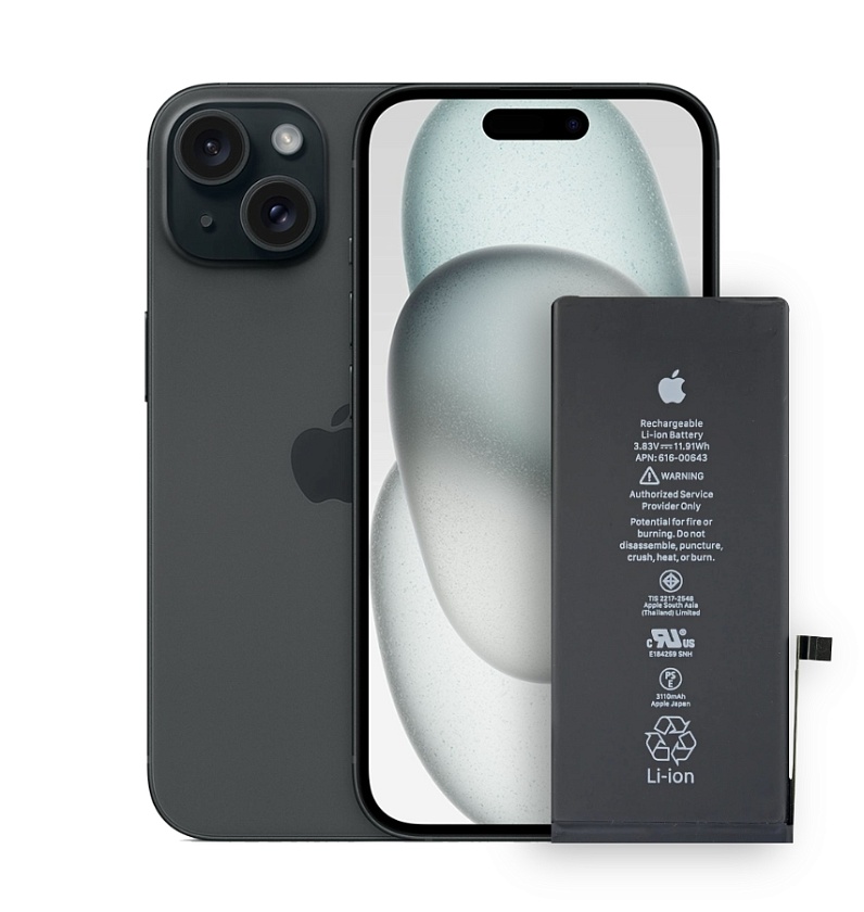 Замена аккумулятора iPhone 15