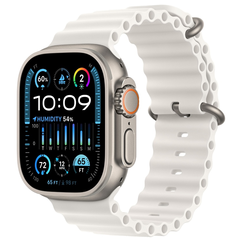 Apple Watch Ultra 2-го поколения 49 мм c ремешком Ocean белого цвета