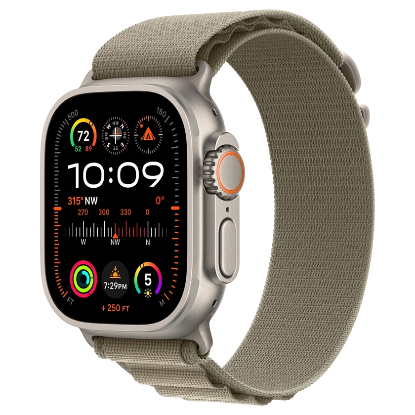 Apple Watch Ultra 2-го поколения 49 мм c ремешком Alpine оливкового цвета