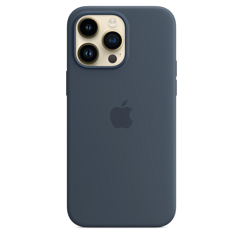Силиконовый чехол Apple для iPhone 14 Pro Max синего цвета