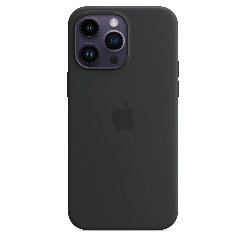Силиконовый чехол Apple для iPhone 14 Pro Max цвета «тёмная ночь»