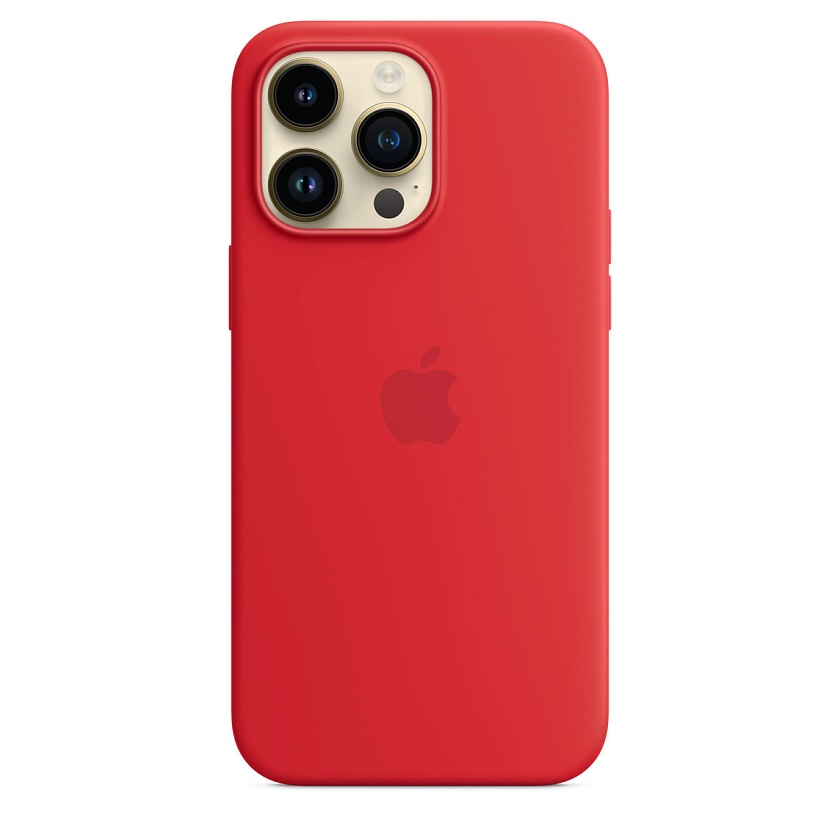 Силиконовый чехол Apple для iPhone 14 Pro Max красного цвета